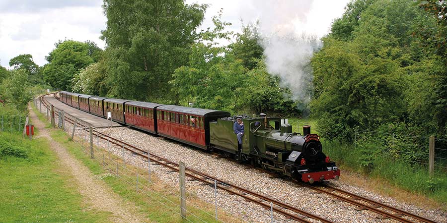 Travelling on the scenic Bure Valley Railway